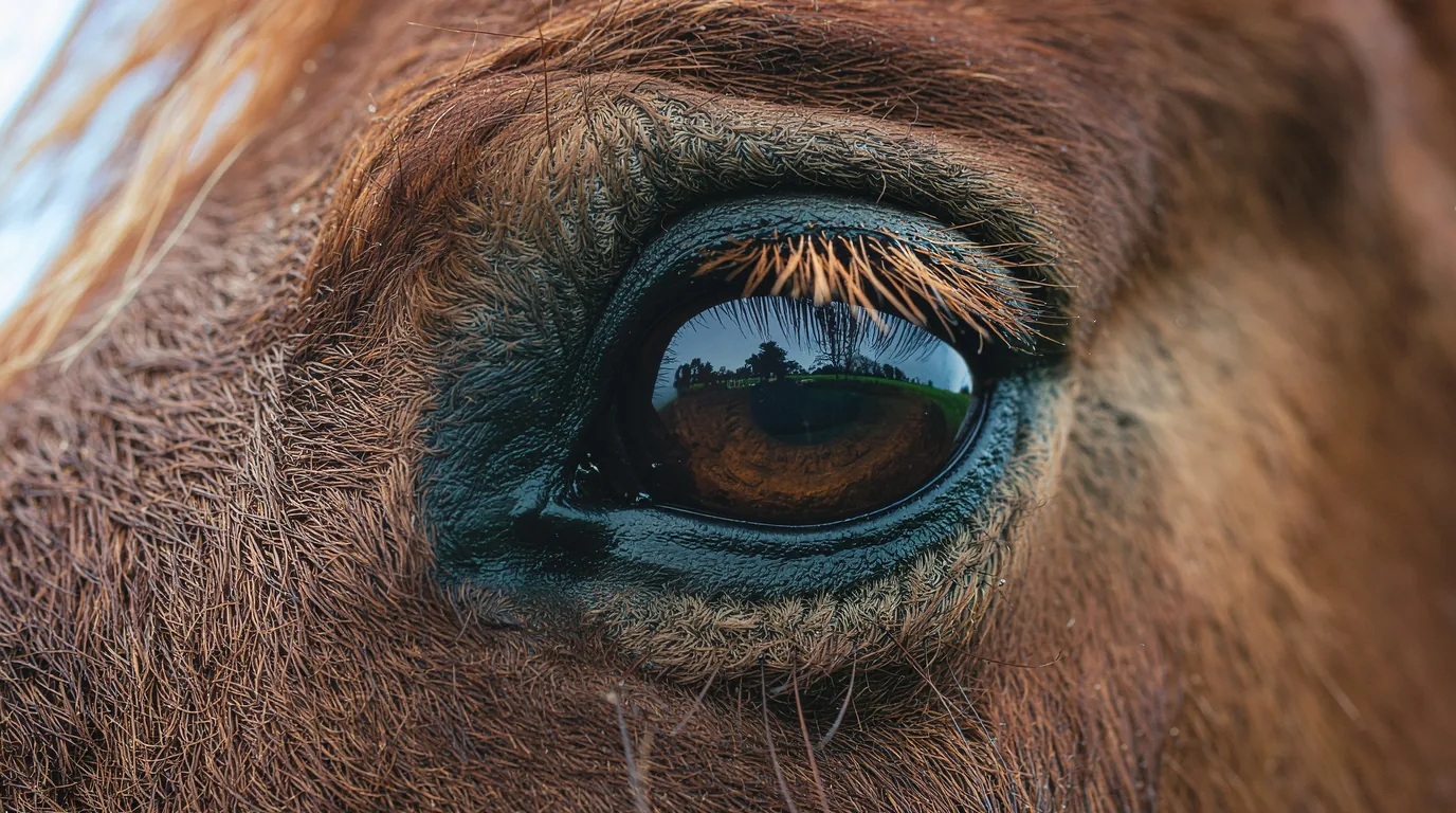 Un regard de cheval au Haras de l'Isop, Saint-Martial-sur-Isop
